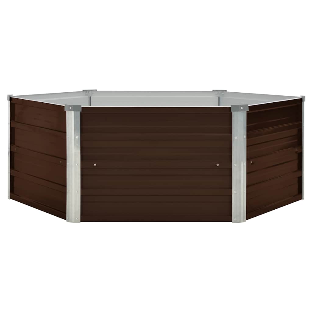 Garten-Hochbeet 129x45 cm Verzinkter Stahl Silber