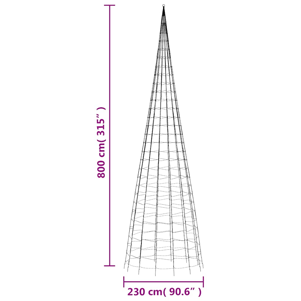 LED-Weihnachtsbaum 200 LEDs Warmweiß 180 cm