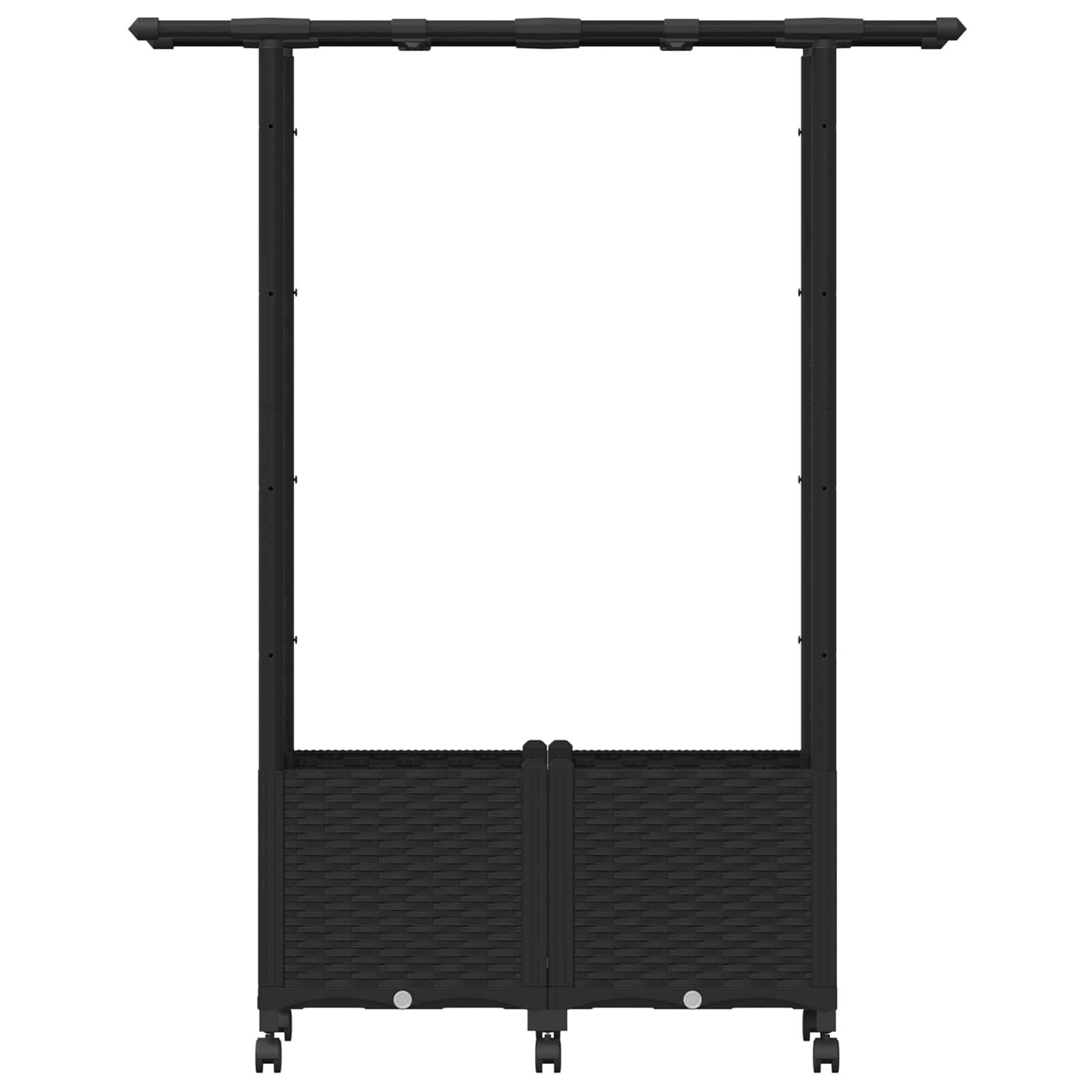 Hochbeet mit Rankgitter und Dach Braun 124 x 40 x 123 cm PP