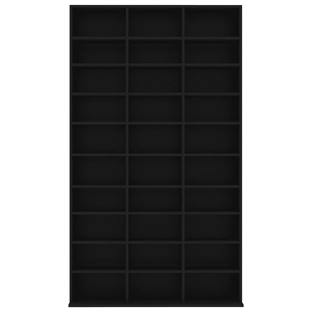 CD Regal Schwarz Eichen-Optik 101 x 23 x 177,5 cm Holzwerkstoff