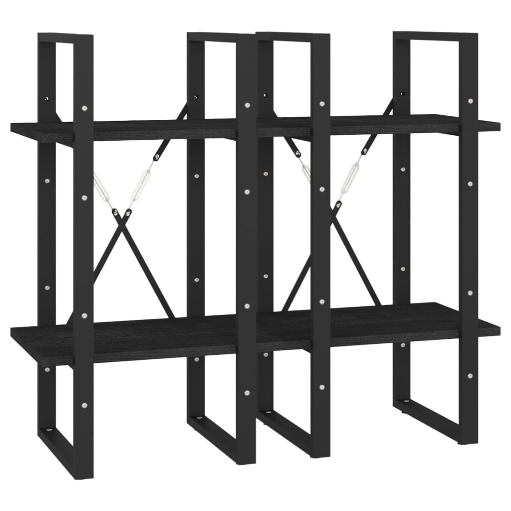 Bücherregal 2 Fächer Weiß 40x30x70 cm Holzwerkstoff