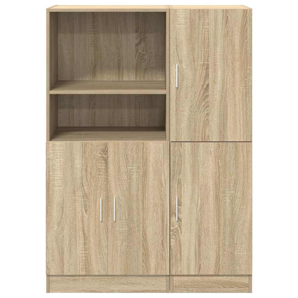 2-tlg. Küchenschrank-Set Weiß Holzwerkstoff