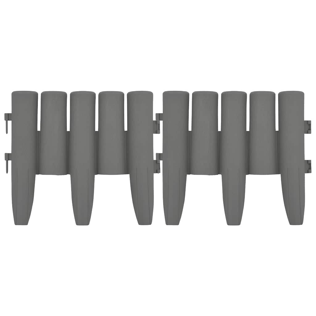 Rasenkanten 36 Stk. Grau 10 m PP