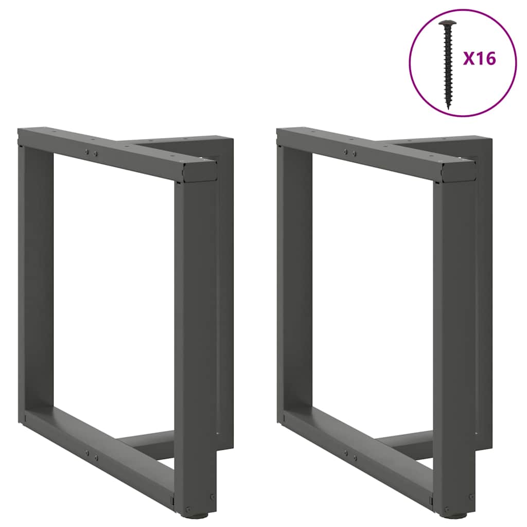 Couchtischbeine T-Form 2 Stk. Schwarz 30x25x(30-31) cm Stahl