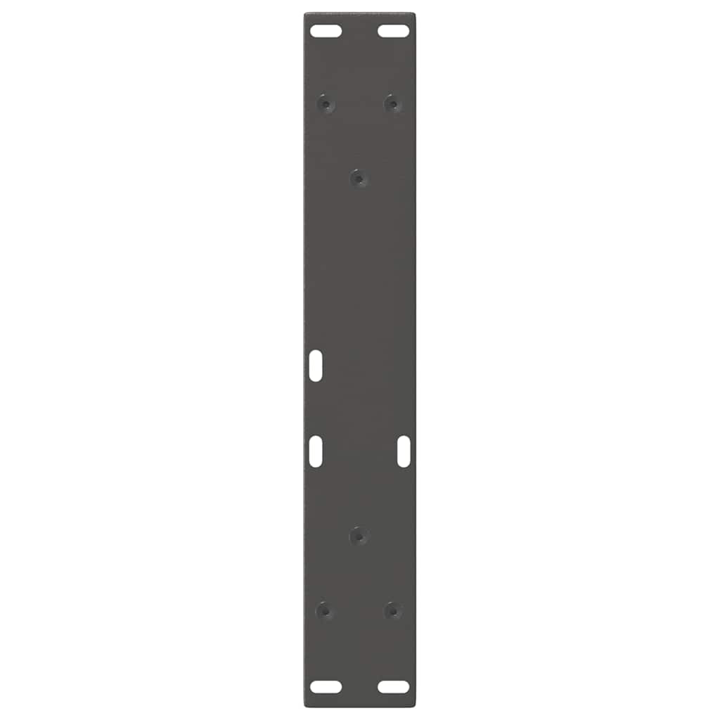 Couchtischbeine V-Form 2 Stück Schwarz 30x(30-31,3) cm Stahl