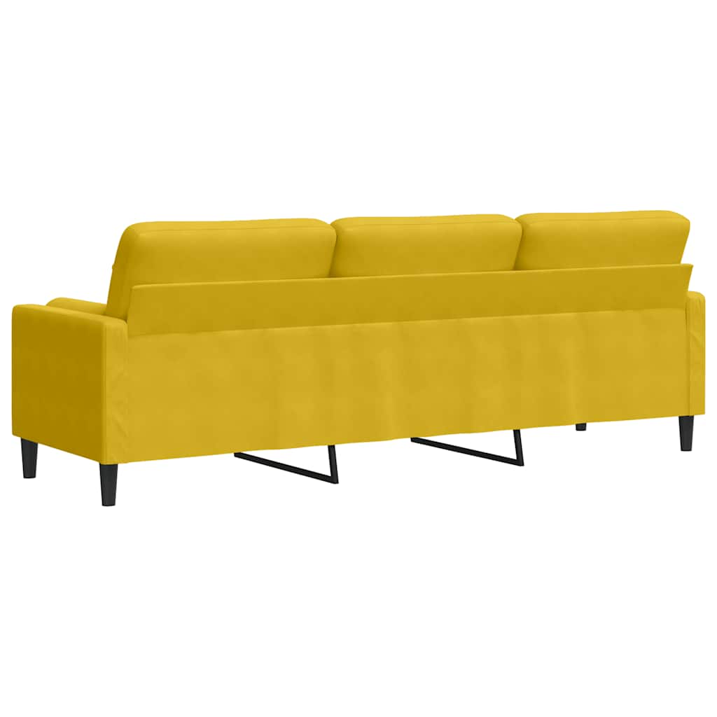 2-Sitzer-Sofa mit Zierkissen Hellgrau 120 cm Samt