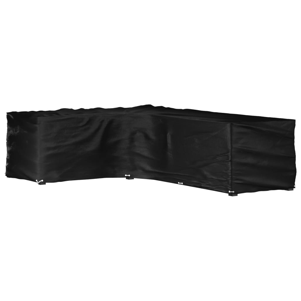 Gartenmöbel-Abdeckungen 2 Stk. L-Form 12 Ösen 250x250x90 cm