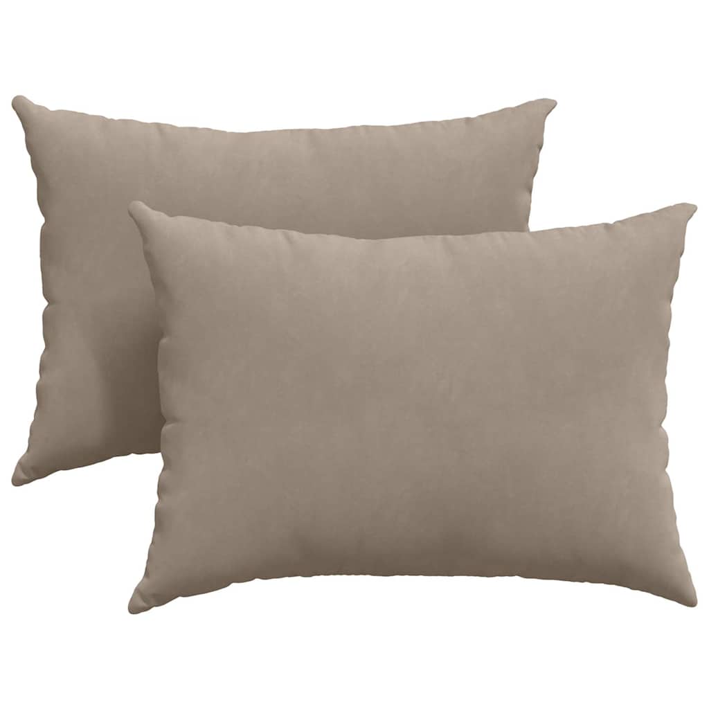 Sofakissen 2 Stück Taupe 50 x 30 cm Stoff