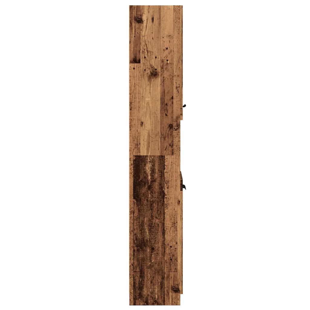 Badschrank Weiß 32x34x188,5 cm Holzwerkstoff