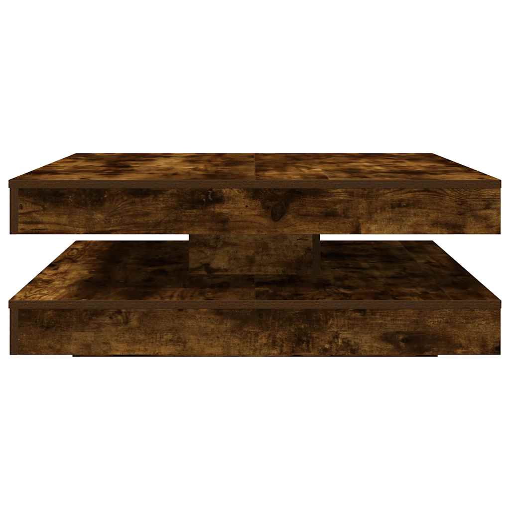 Couchtisch 360-Grad Drehbar Weiß 90x90x34,5 cm