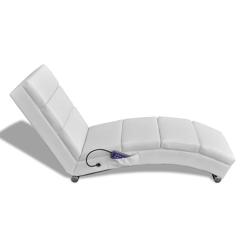 Massage-Chaiselongue Schwarz Kunstleder