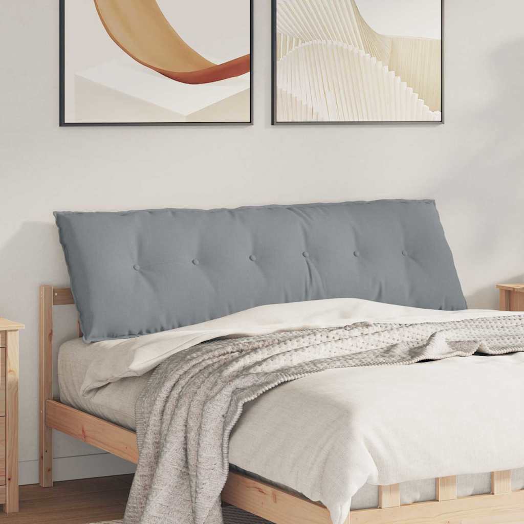 Rückenkissen Hellgrau 50 x 19 x 45 cm Stoff