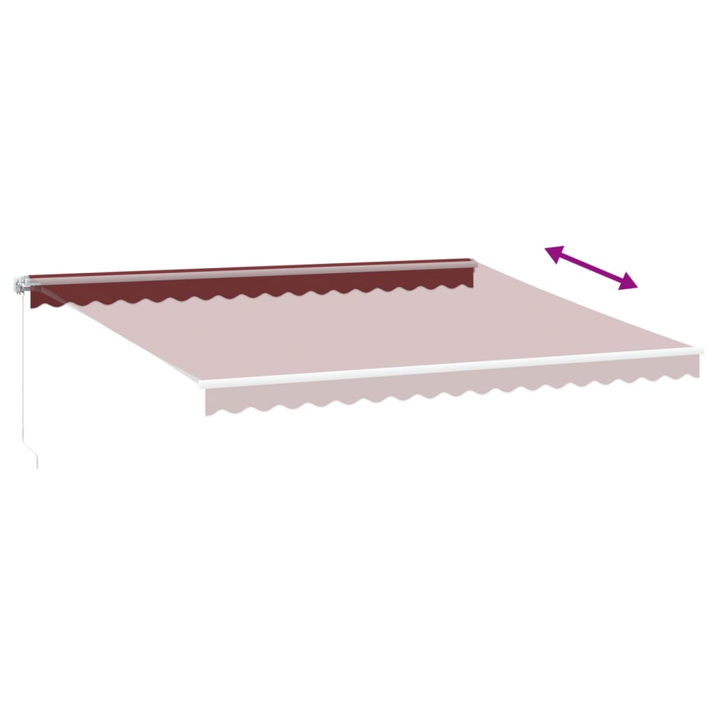 Markise Manuell Einziehbar mit LED 300x250 cm Blau und Weiß