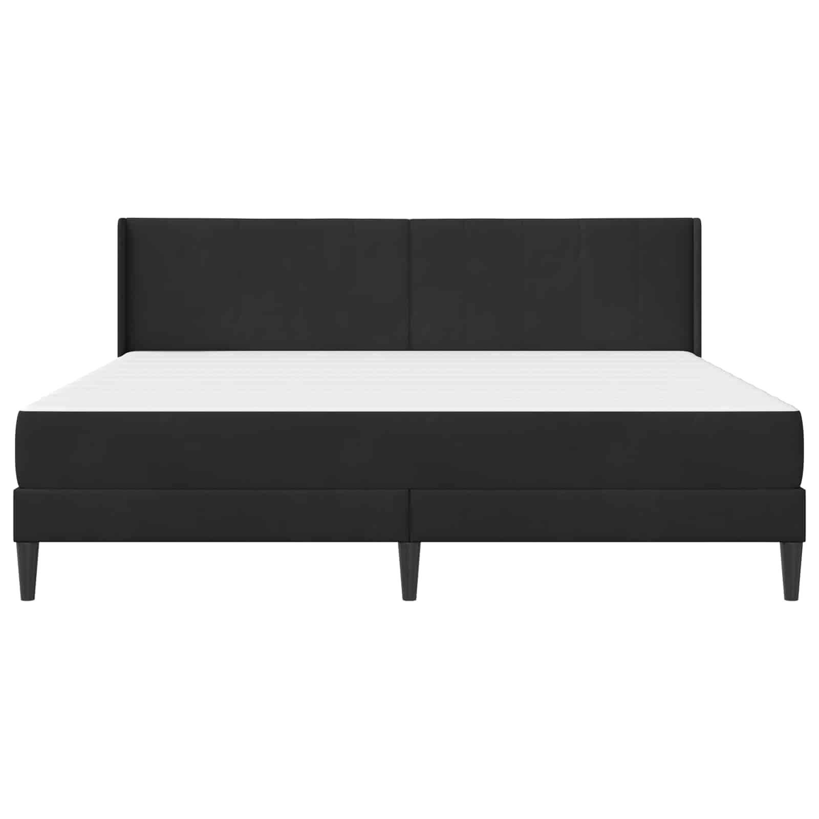 Bettgestell mit Matratze mit Kopfteil Hellgrau 80 x 200 cm Samt