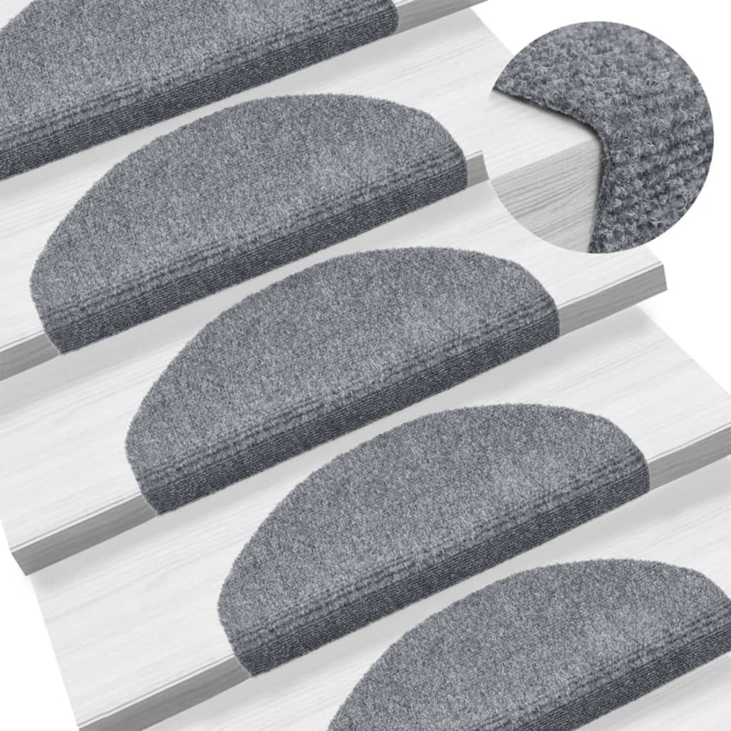 Stufenmatten Selbstklebend 15 Stk. 56x17x3 cm Hellbraun Halbrund