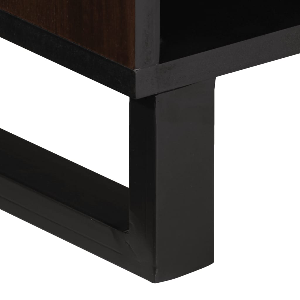 TV-Schrank 100x34x46 cm Raues Massives Mangoholz