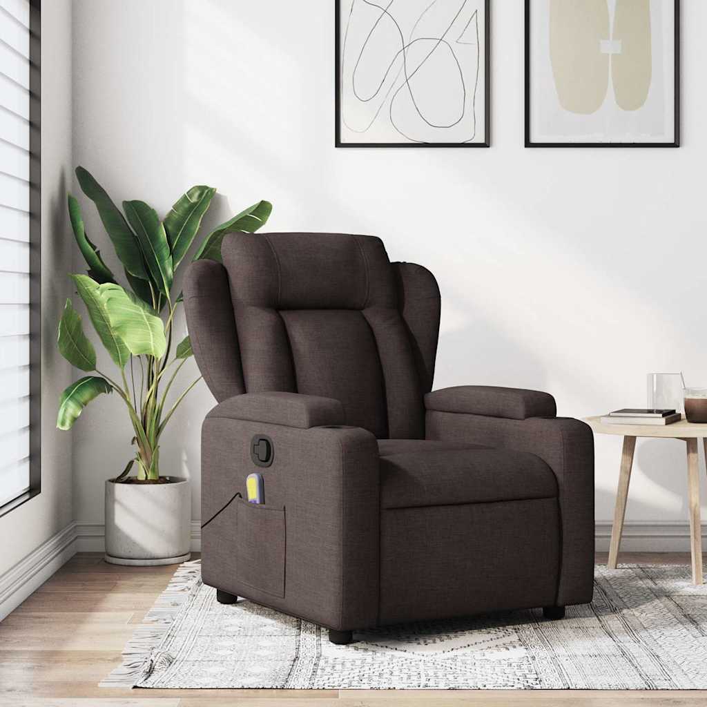 Relaxsessel Elektrisch Hellgrau Stoff