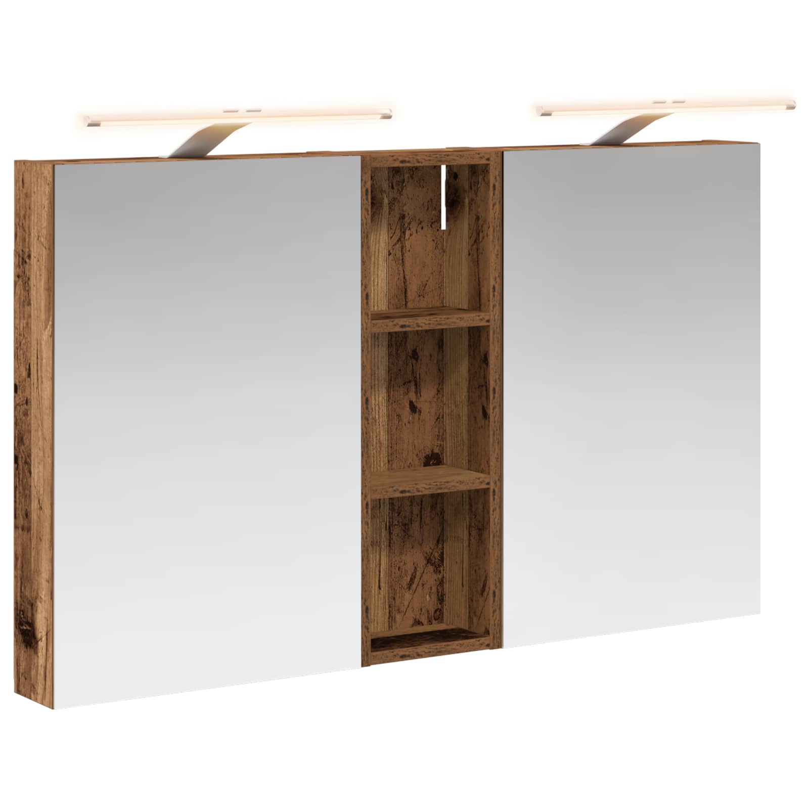 Badezimmerschrank-Set 3 pcs 80 x 10,5 x 50 cm Holzwerkstoff