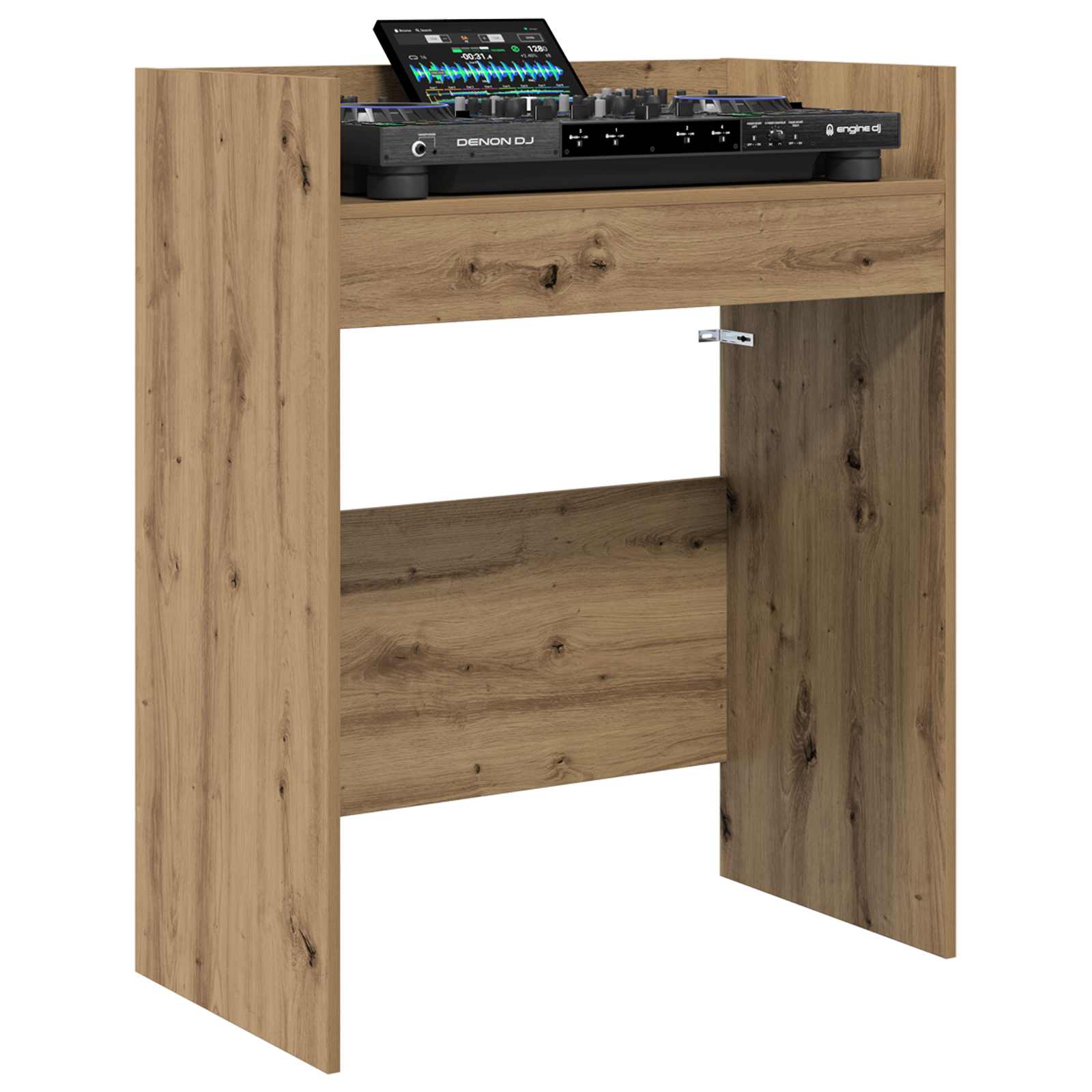 DJ Tisch Weiß 102 x 45 x 102 cm Holzwerkstoff