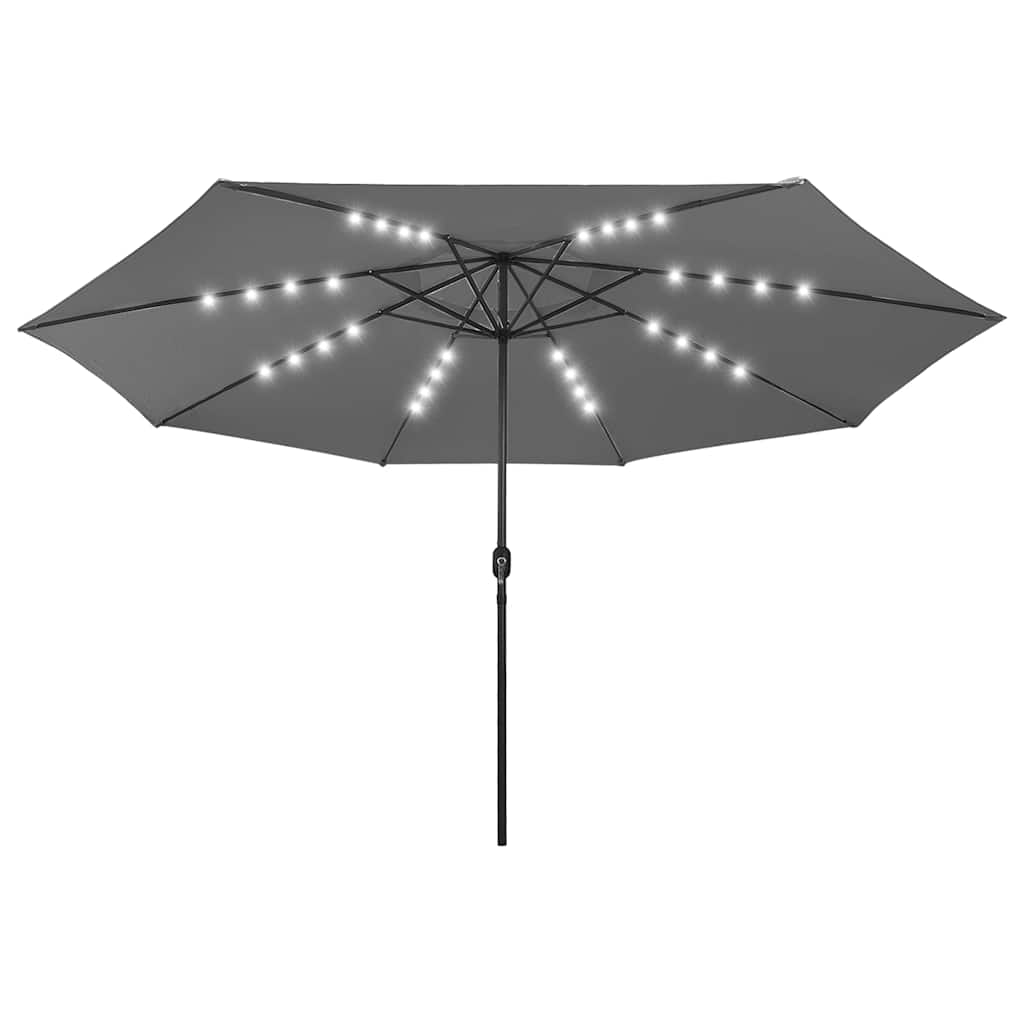 Sonnenschirm mit LED-Beleuchtung 400 cm Sandweiß