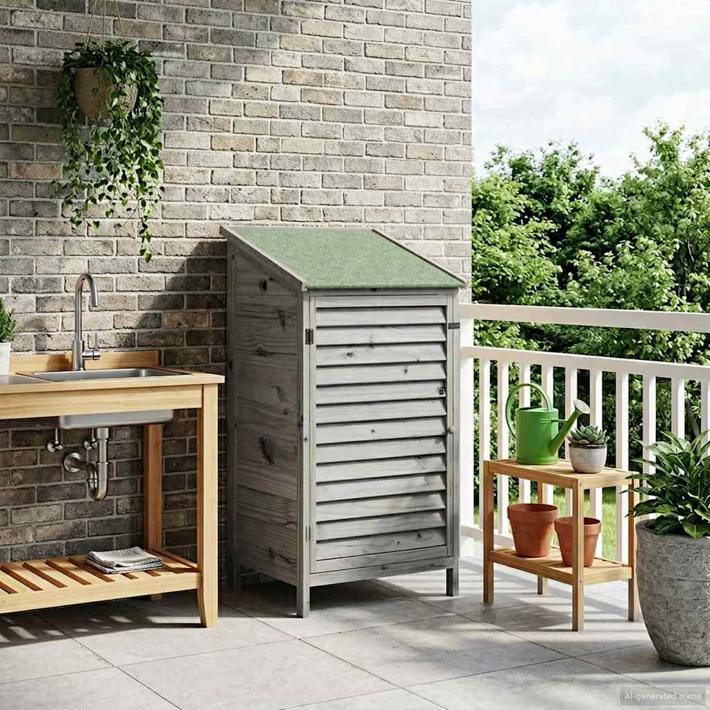 Gartenschuppen Natur 59 x 56 x 113,5 cm Massivholz aus Fichte