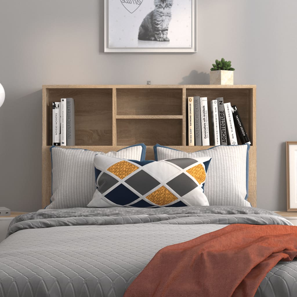Bett-Kopfteil mit Ablagen Weiß 100x19x103,5 cm
