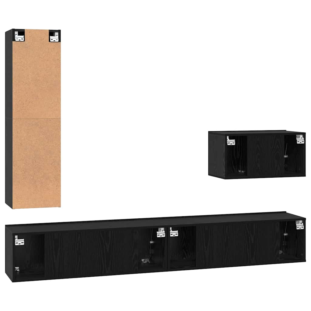 4-tlg. TV-Schrank-Set Weiß Holzwerkstoff