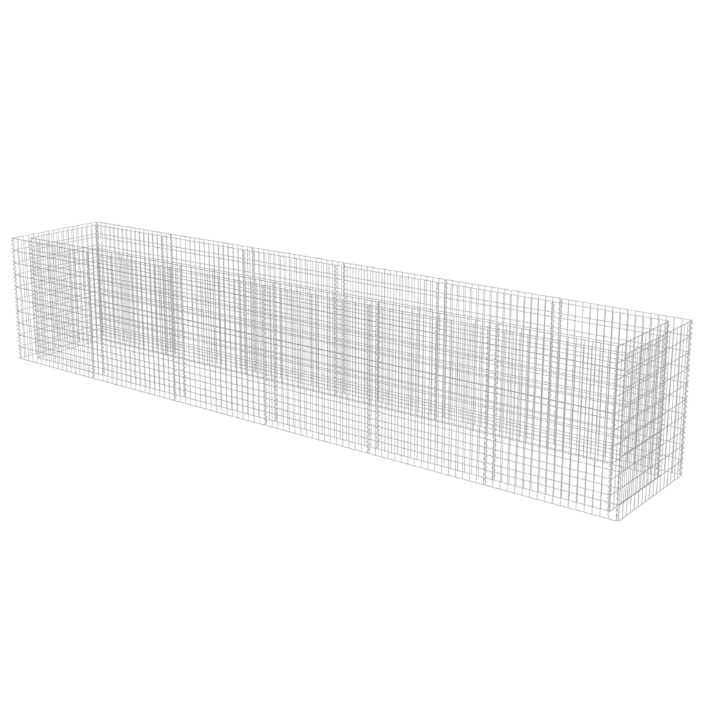 Gabionen-Hochbeet Verzinkter Stahl 450×90×100 cm