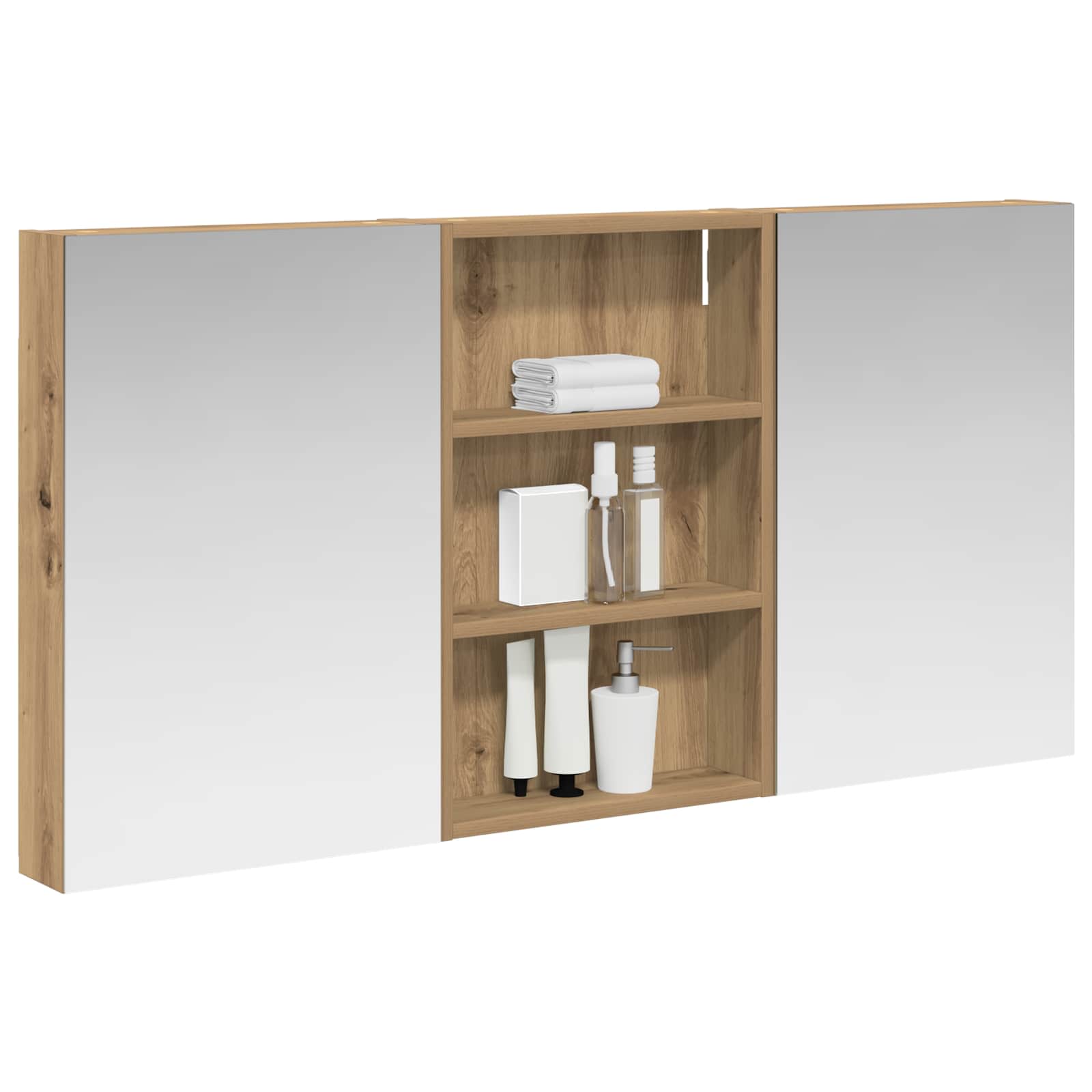 Badezimmerschrank-Set 3 pcs 80 x 10,5 x 50 cm Holzwerkstoff