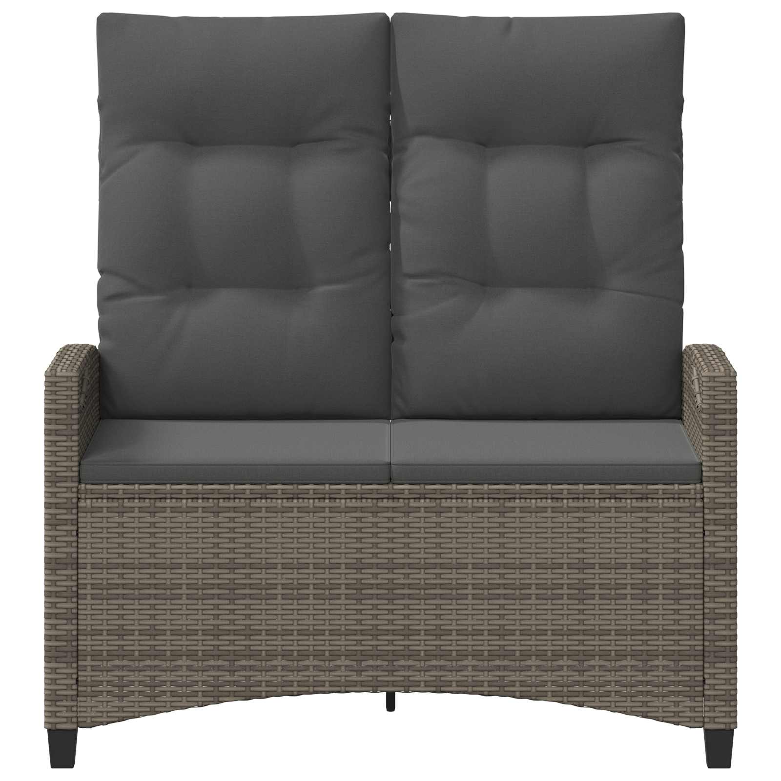 Gartenbank Schwarz 105 x 60 x 112 cm Stahl und Polyester