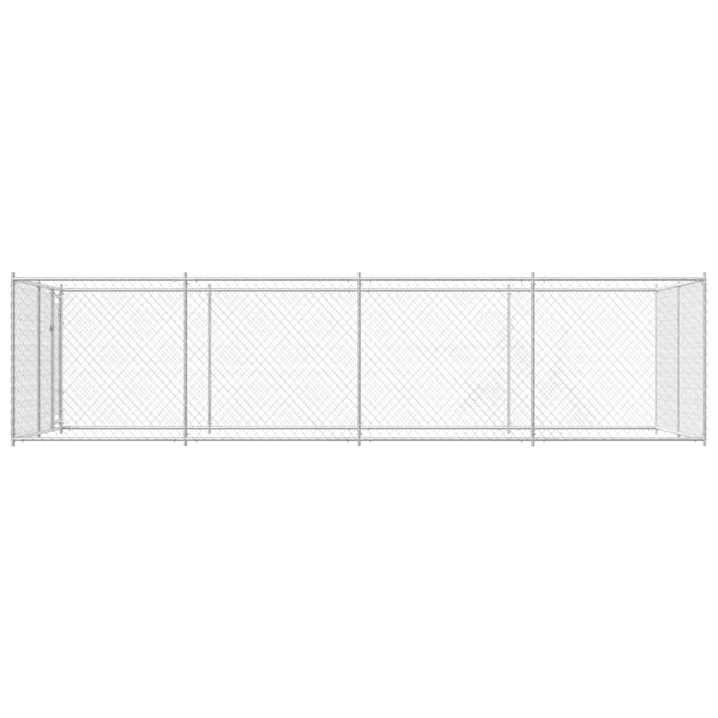 Outdoor-Hundezwinger mit Überdachung 7,6x3,8x2,3 m