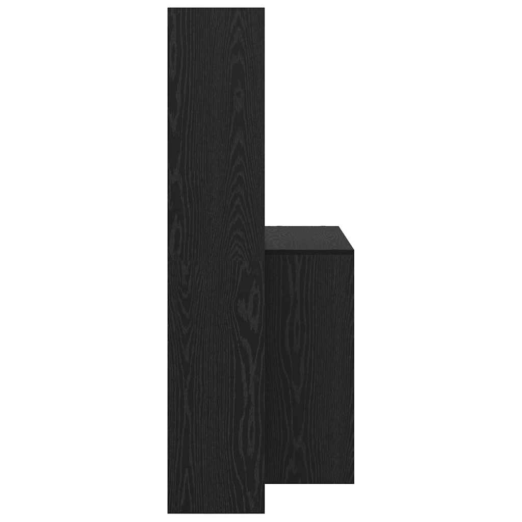 Schreibtisch mit Regal Weiß 138,5 x 55 x 143 cm Holzwerkstoff