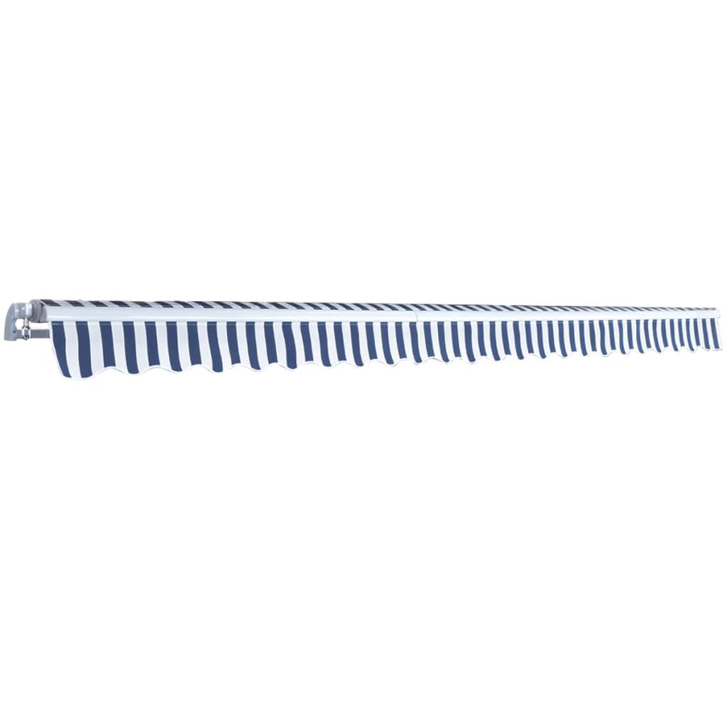 Gelenkarmmarkise 350 cm Blau/Weiß