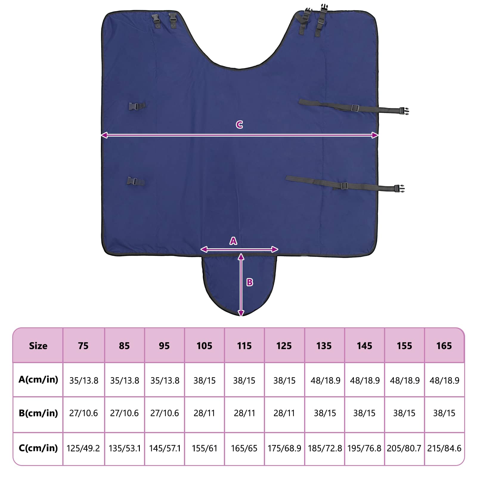 Pferdedecke Dunkelgrün und Schwarz 75 cm Polyester