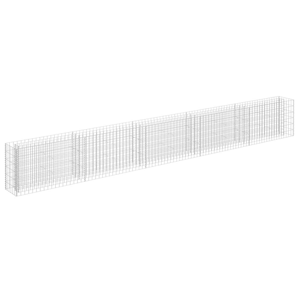 Gabionen-Hochbeet Verzinkter Stahl 90x30x10 cm