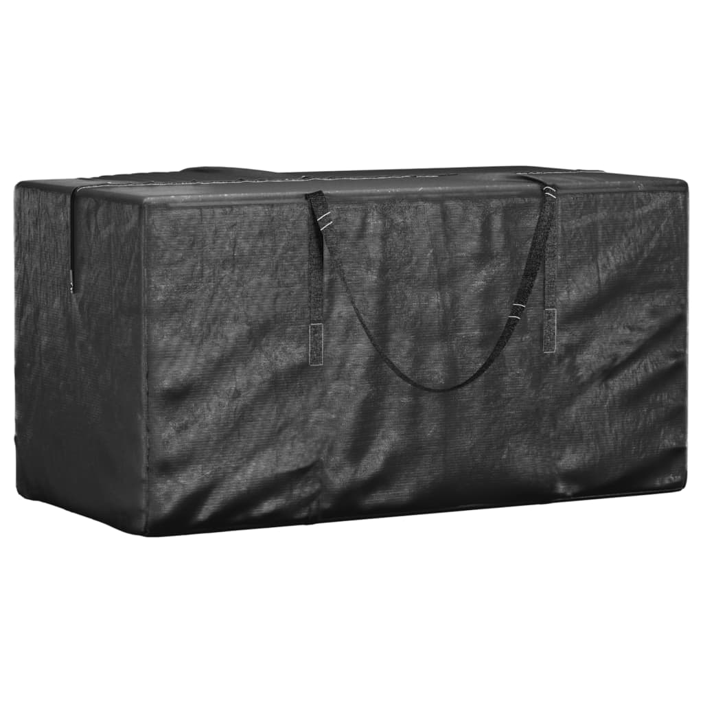 Aufbewahrungstasche für Gartenkissen 2 Stk. Schwarz 135x40x55cm