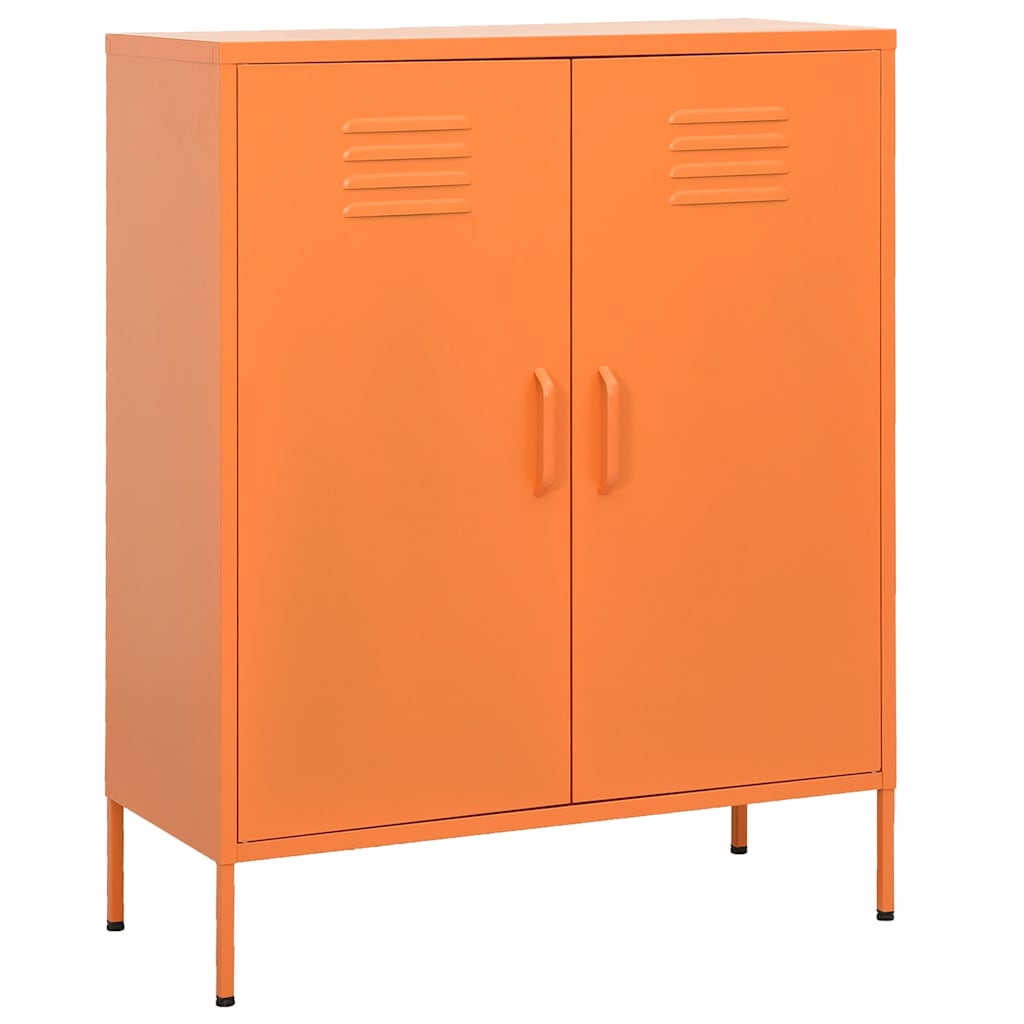 Beistellschrank Olivgrün 80x35x101,5 cm Stahl