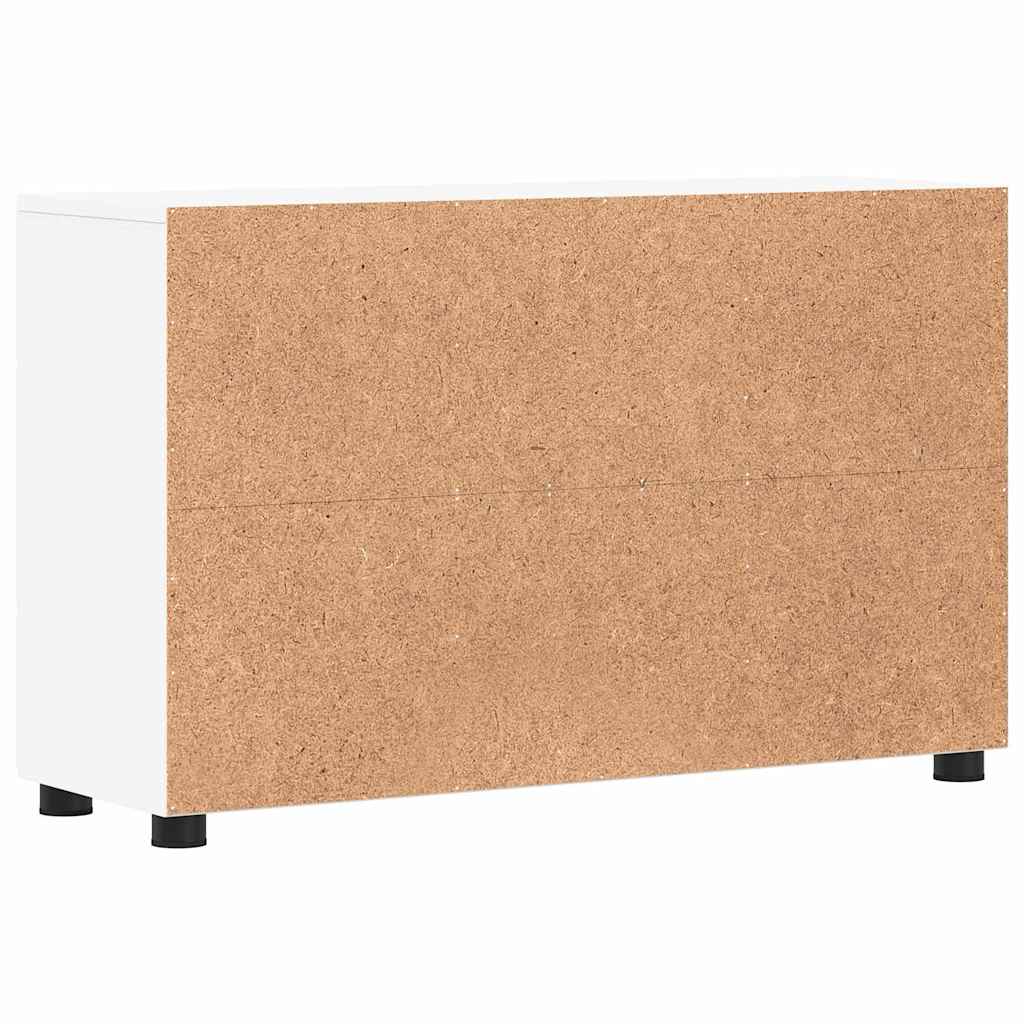 Highboard mit Regal FLORIN Weiß 60 x 35 x 182 cm Holzwerkstoff