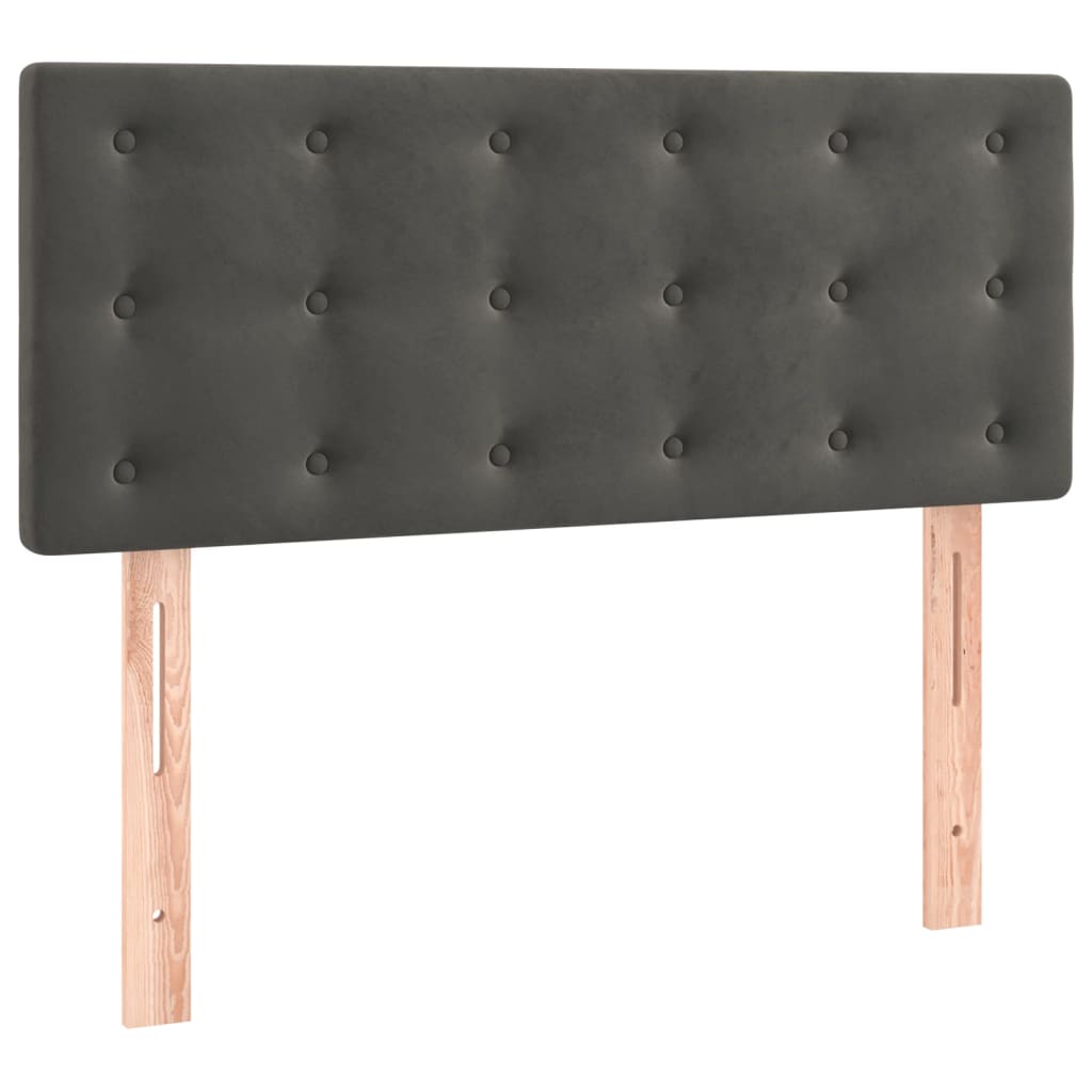 Kopfteil Hellgrau 80x5x118/128 cm Samt