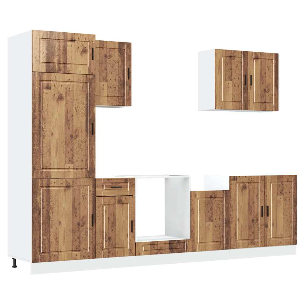 7-tlg. Küchenschrank-Set Porto Weiß Holzwerkstoff