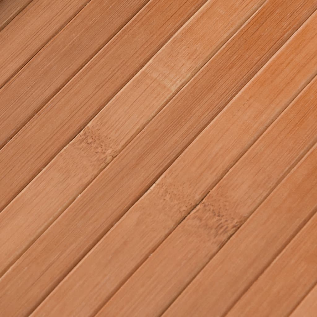 Teppich Rund Schwarz 60 cm Bambus