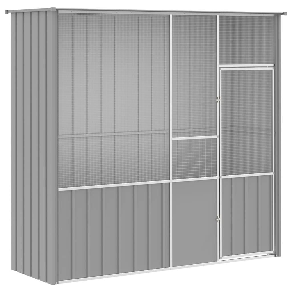 Voliere Anthrazit 115x78x200 cm Verzinkter Stahl