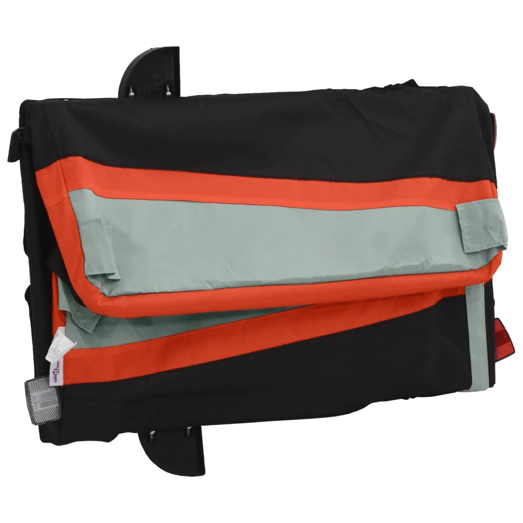 Fahrradanhänger Schwarz und Rot 30 kg Eisen