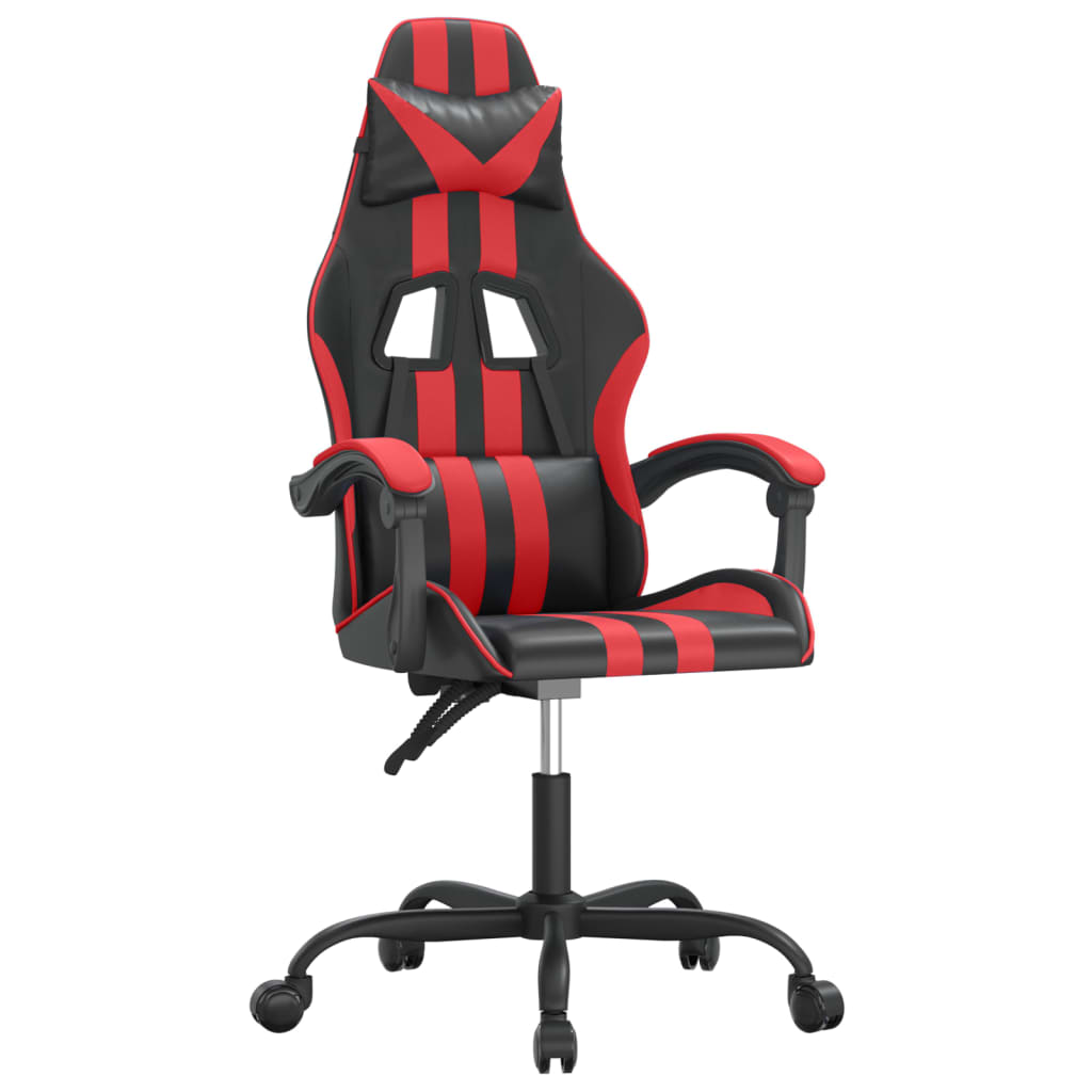 Gaming-Stuhl Drehbar Schwarz und Blau Kunstleder