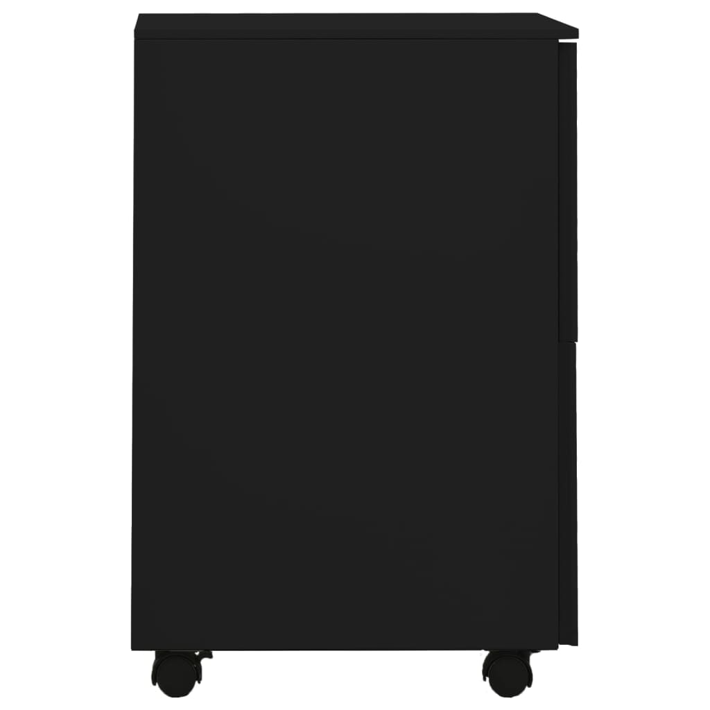Aktenschrank mit Rollen Weiß 39x45x67 cm Stahl