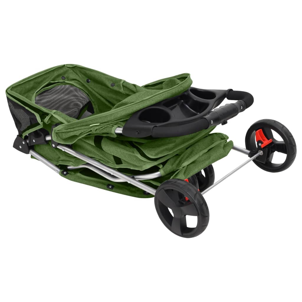 Hundewagen Faltbar Schwarz 80x46x98 cm Oxford-Gewebe