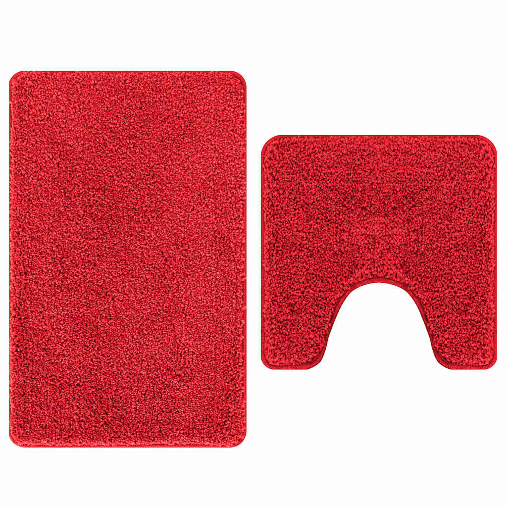 Anti-Rutsch Badematten-Set 2 pcs Dunkelgrau PP