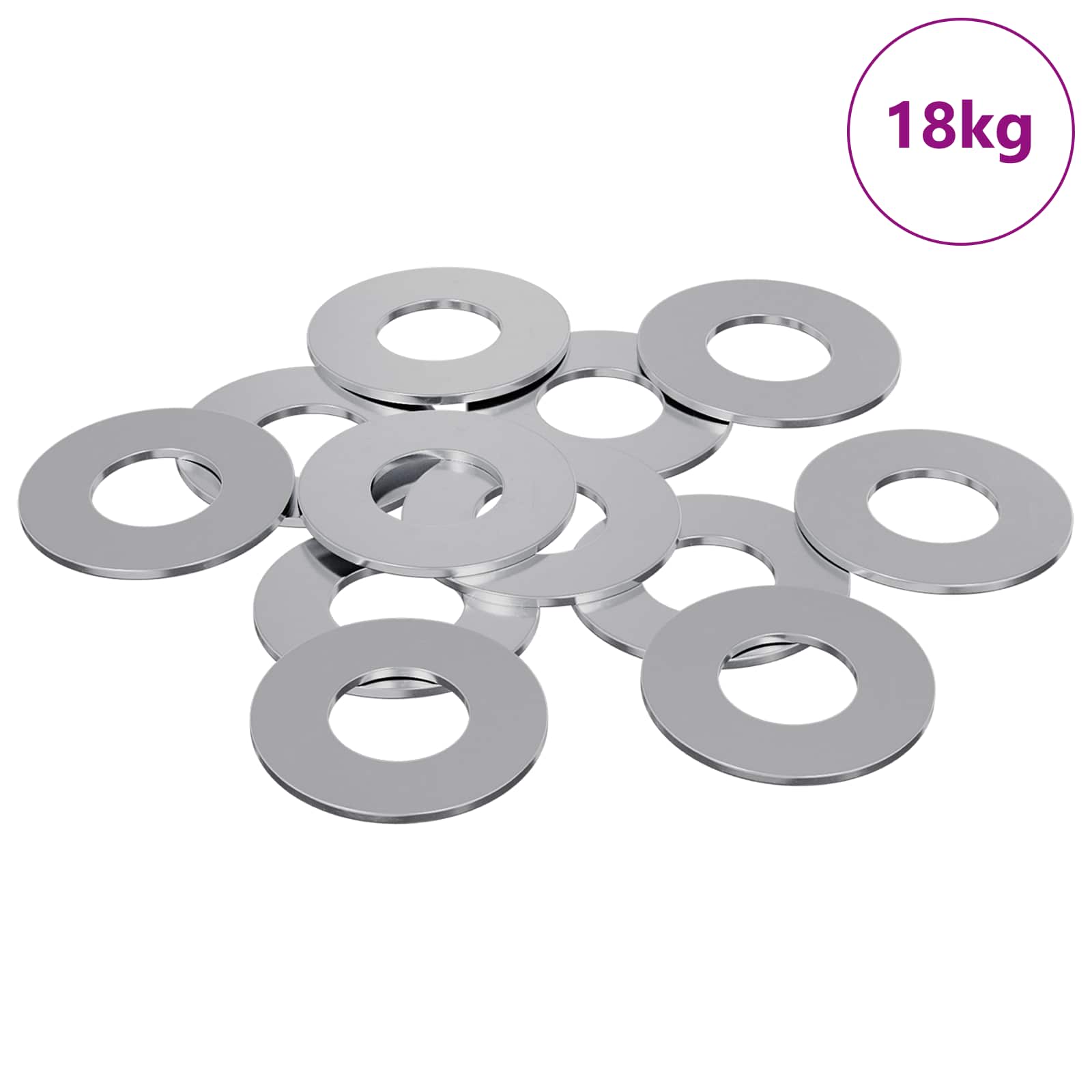Unterlegscheiben 2 pcs Silber 10 x 10 x 0,8 mm Eisen