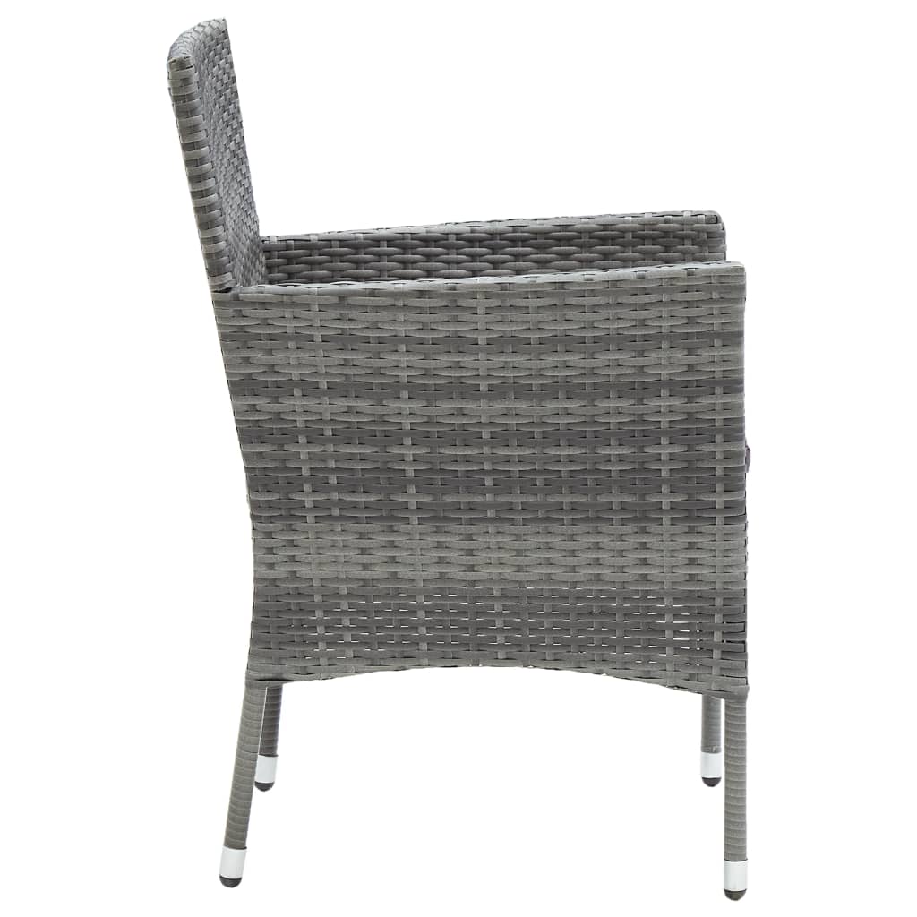 Garten-Essstühle 4 Stk. Poly Rattan Schwarz