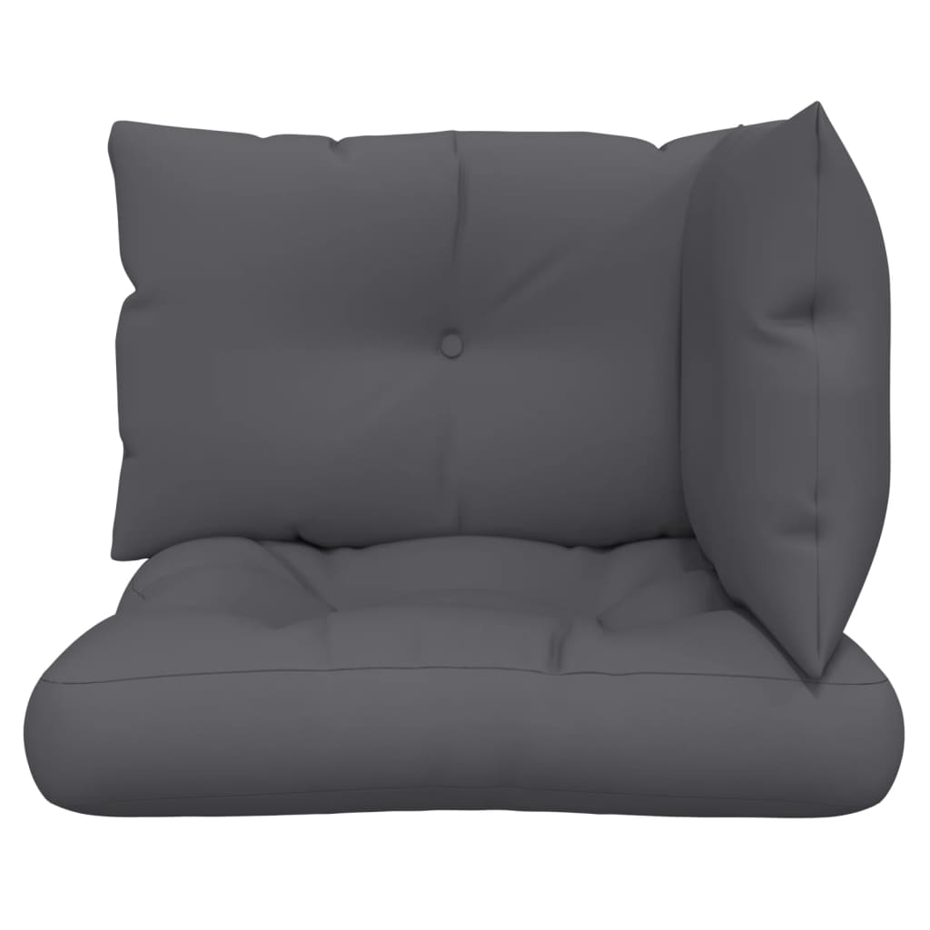 Palettenkissen 3-tlg. Taupe Stoff